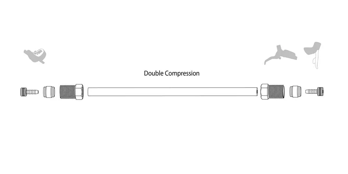 Sram Brake Line Road - MTB 200 cm 0-degree connection black