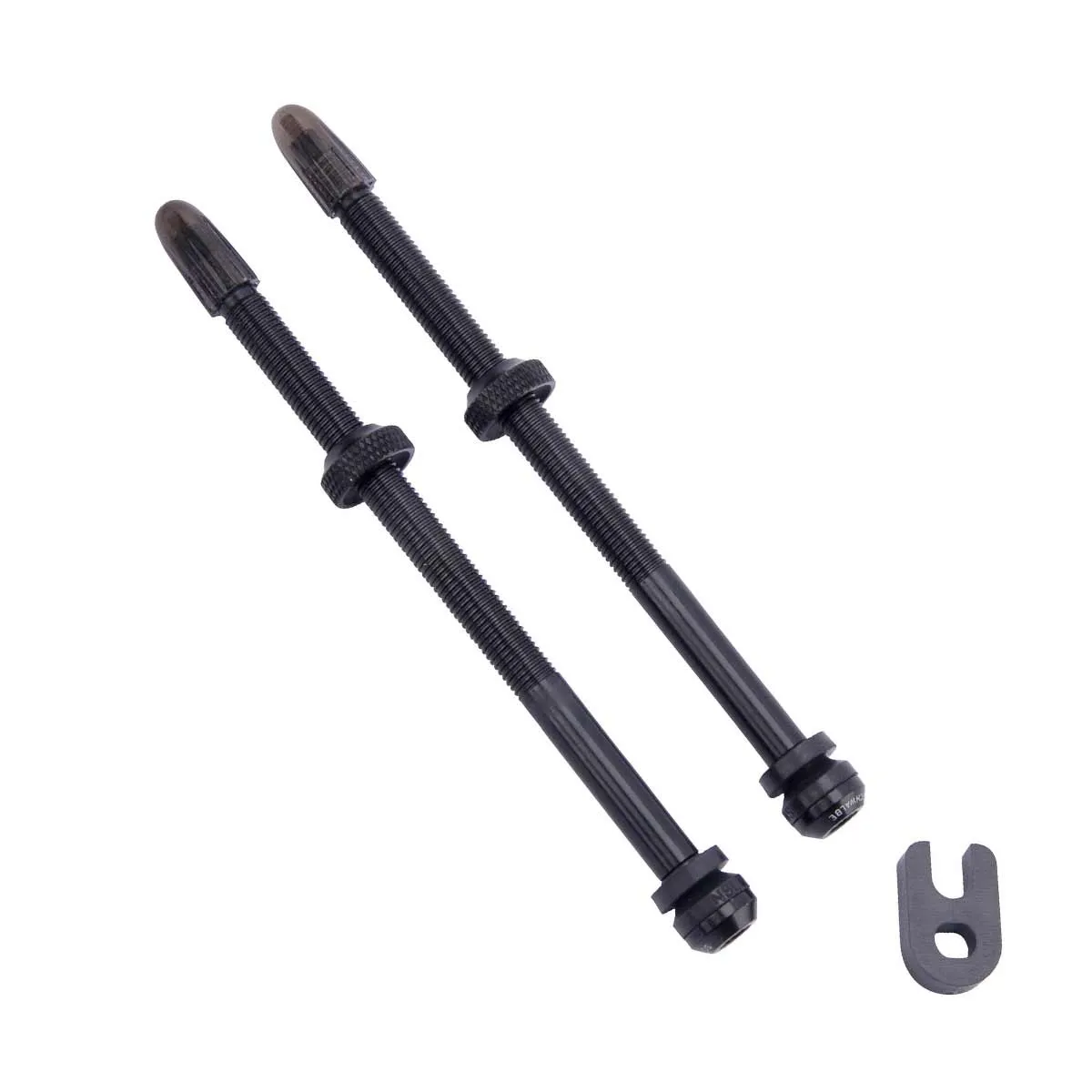 Schwalbe Tubeless Valve Aluminium | Set of 2, black, 100mm