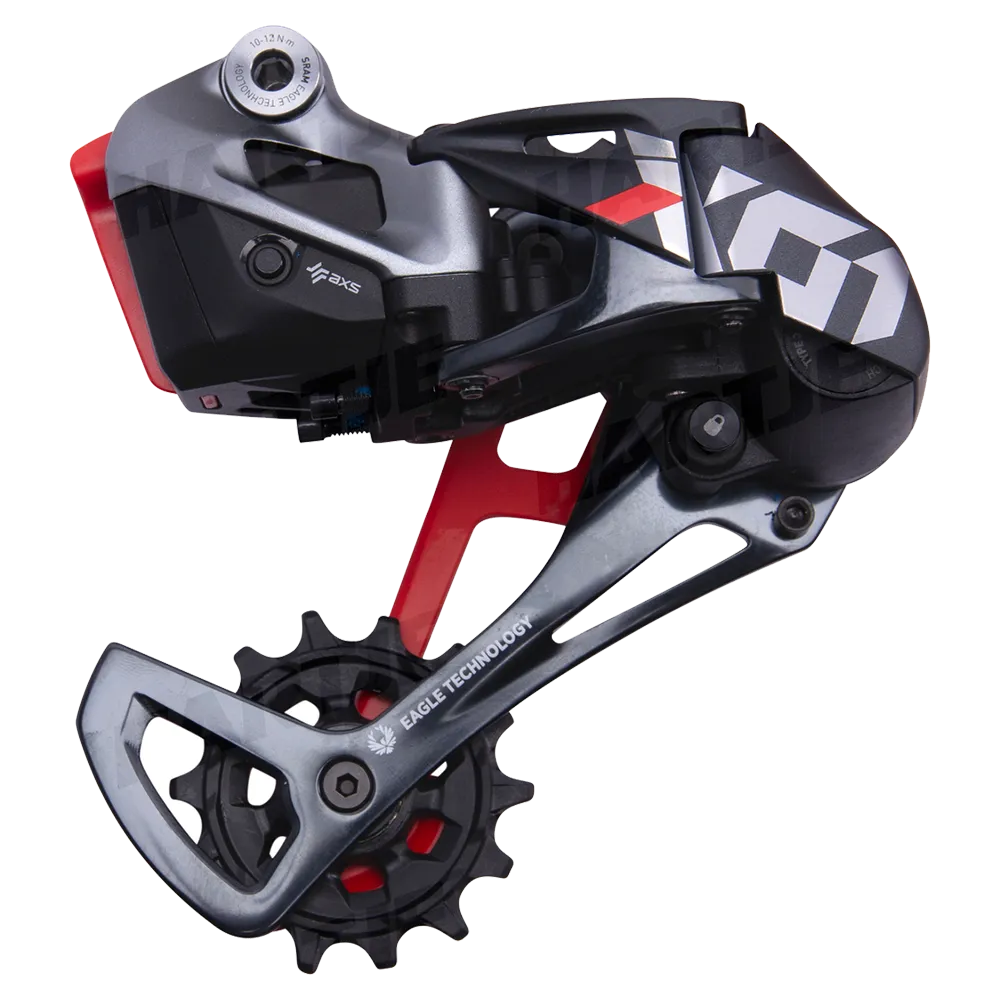 Sram X01 AXS Eagle eTap 12-speed rear derailleur, black-red, without battery