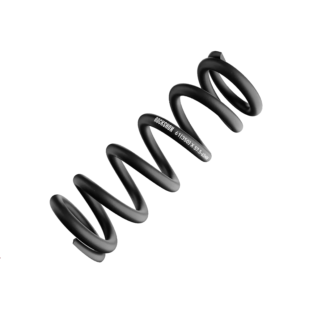 RockShox Deluxe shock absorber spring, steel, metric hub, 57.5–65 mm, black, stiffness 300 lb