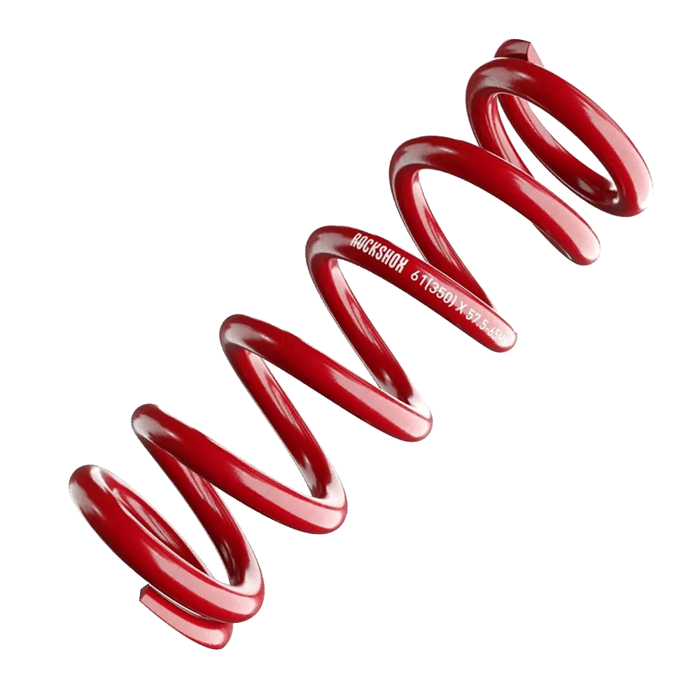 RockShox Deluxe shock absorber spring, steel, metric, travel 67.5–75 mm, red, stiffness 300 lb – remaining stock