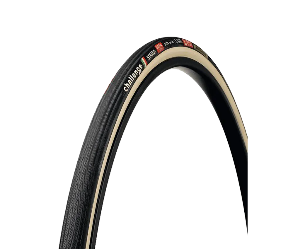 Challenge Strada Ultra tubular tyre 1000+ TPI handmade tubular 27x622 black-light brown