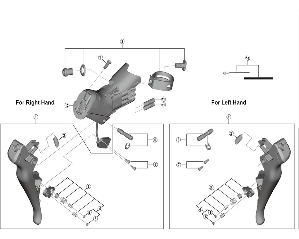 Shimano Ultegra Di2 ST-R8050 Shift/Brake Lever Spare Part | Di2 Right-Hand Button Unit No. 3