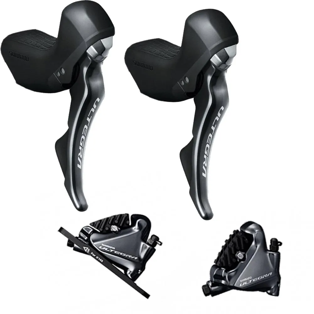 Disc Set Shimano Ultegra ST-R8020 STI Disc Shift/Brake Lever 11x2-speed + Disc Brakes BR-R8070 Flat Mount