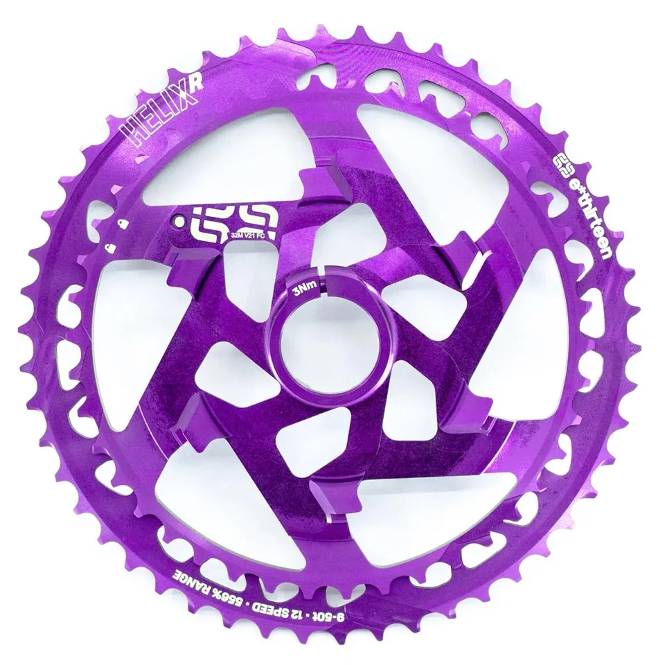 e*thirteen Helix Race 12-speed sprocket set 42–50 teeth Eggplant Purple