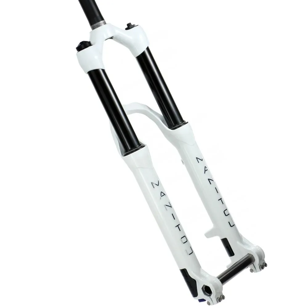 Manitou Circus Expert suspension fork, 26-inch, 1 1/8-inch steerer tube, 100 mm travel, white, QR20x110