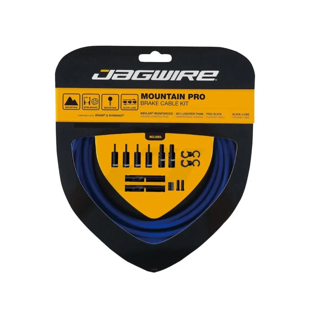 Jagwire Mountain Pro MTB Brake Cable Set, blue