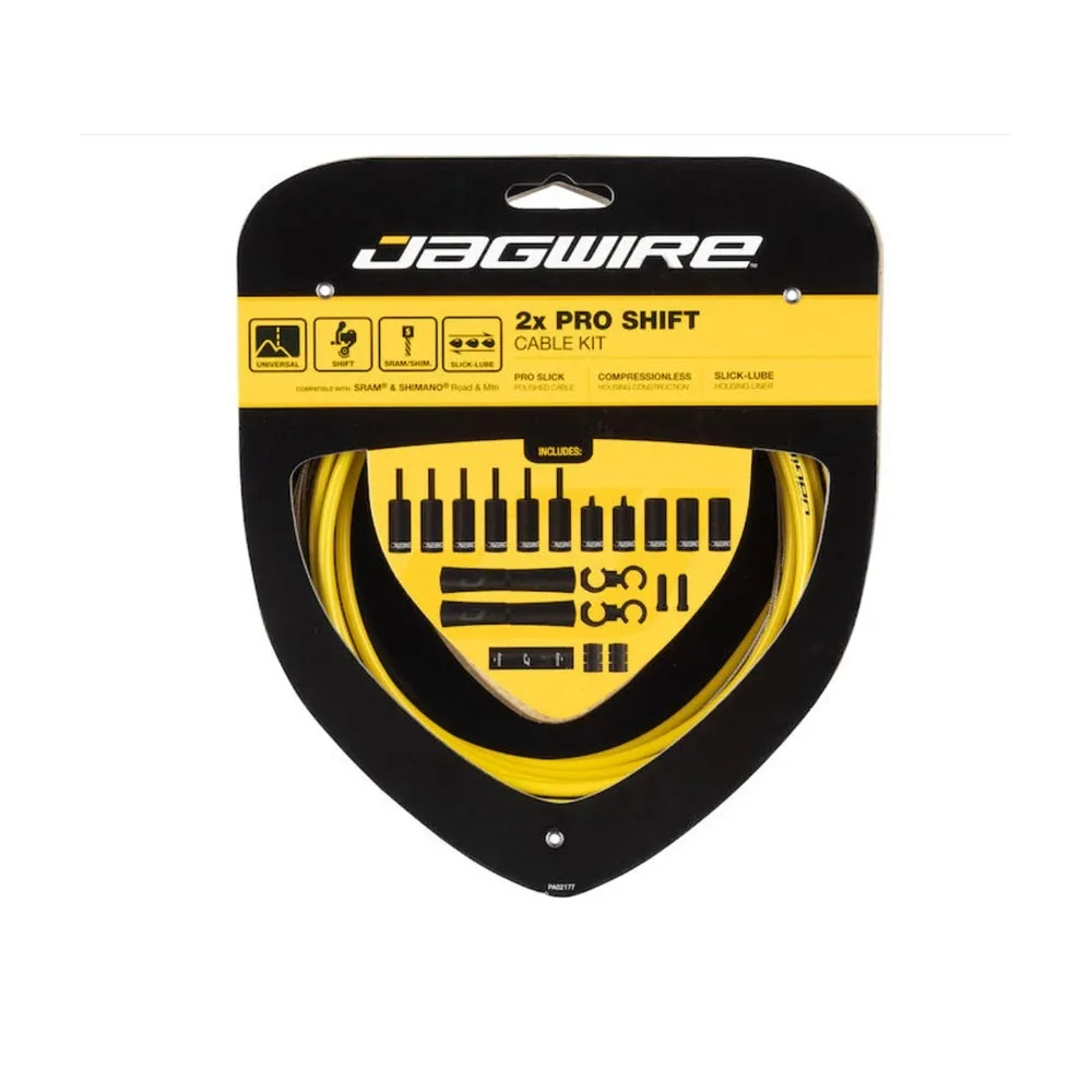 Jagwire Pro Shift 2x Shift Cable Set Road/MTB yellow