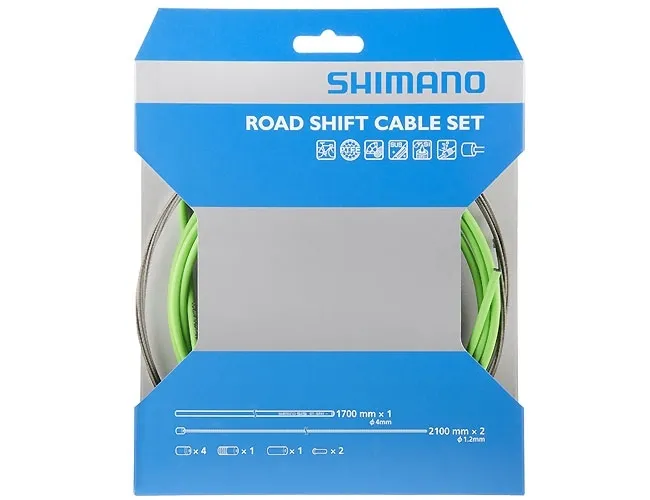Shimano Road Cable Set SP41 OPTISLICK coated green