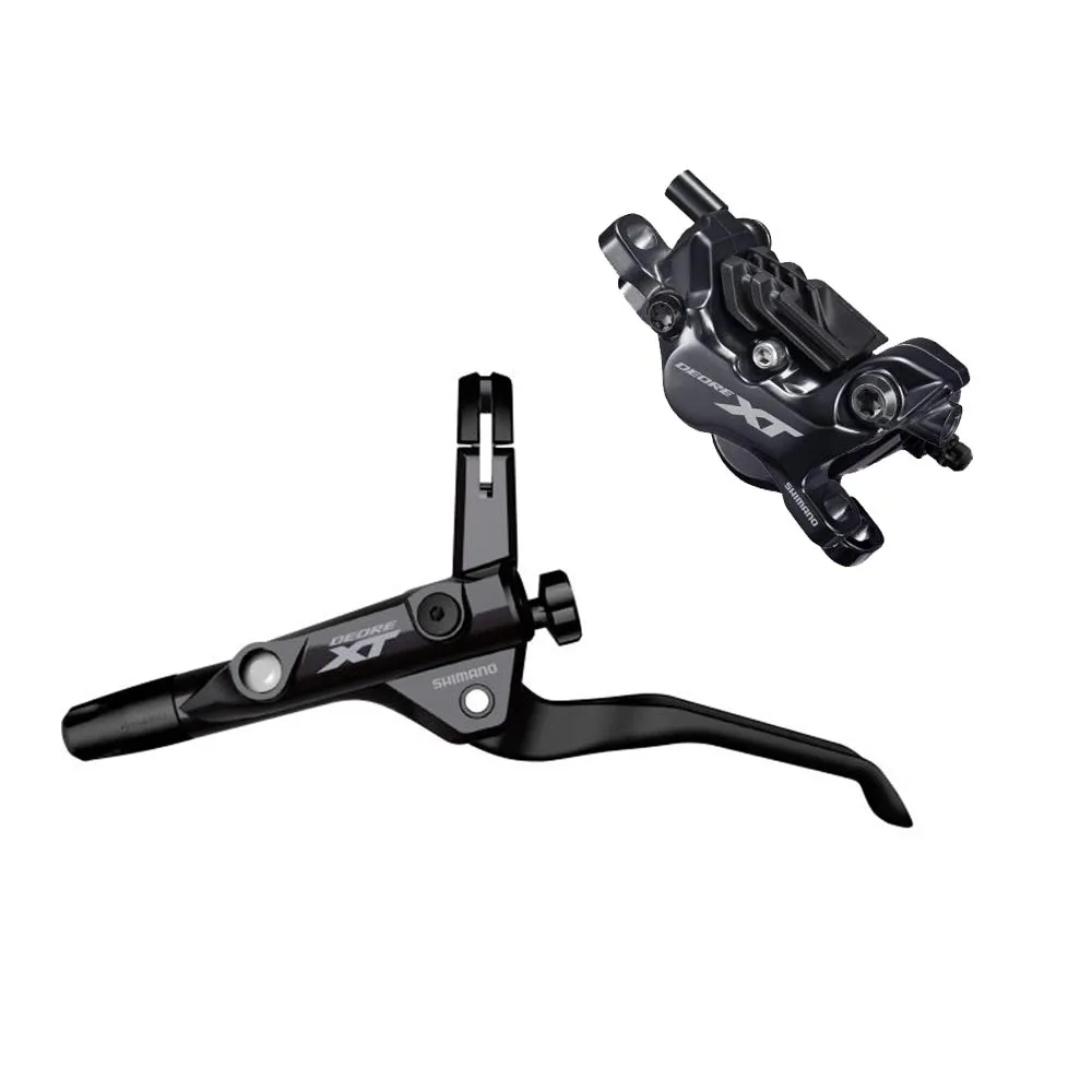 Shimano XT disc brake T8100/M8120 I-Spec II black 4-piston front wheel left-hand lever