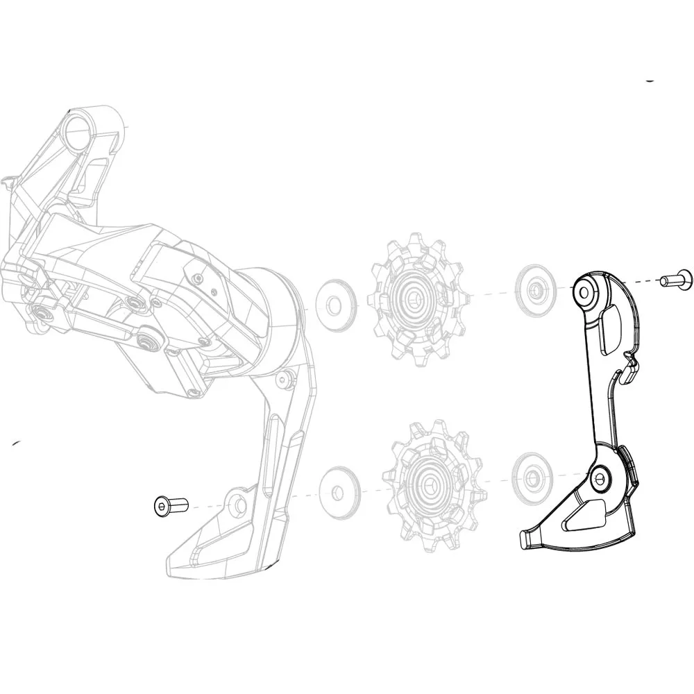 Sram Force / Rival XPLR eTap AXS rear derailleur spare part | Inner chain guide