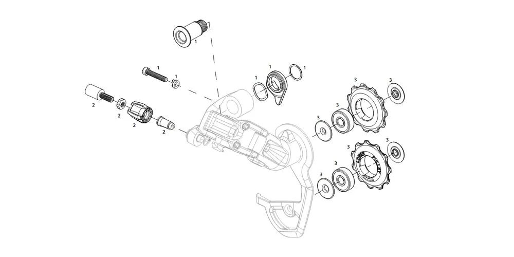 Sram Red Rear Derailleur Spare Part | Screw Kit No. 1