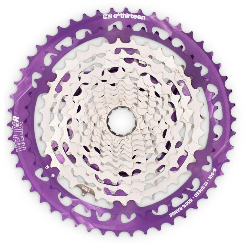 e*thirteen Helix Race Cassette MTB XD 12-speed 9-50 tooth range Eggplant Violet