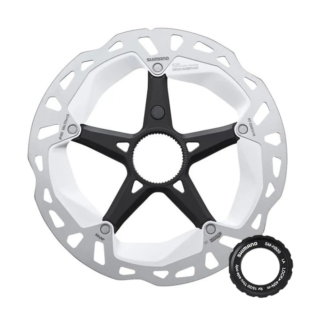 Shimano Deore XT RT-EM810-E IceTech brake disc with magnets | 203 mm Centerlock external lockring