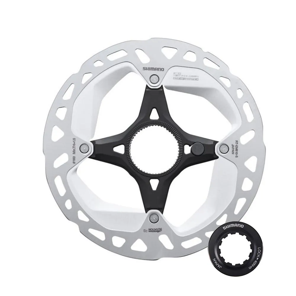 Shimano Deore XT RT-EM810-E IceTech brake disc with magnets | 160 mm Centerlock internal lockring