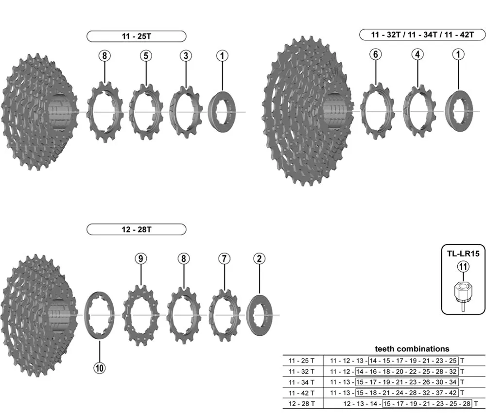 Shimano CS-HG500 Cassette Spare Part | 13-tooth sprocket for 11-34 tooth range