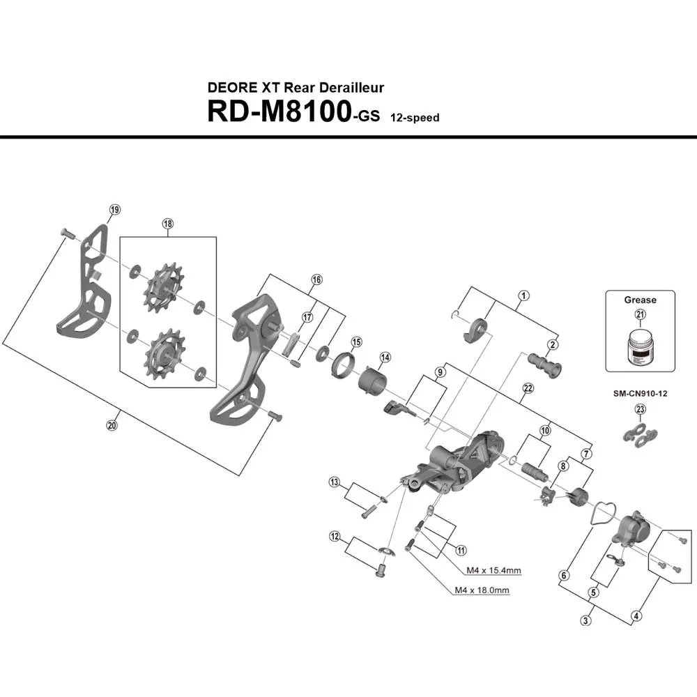 Shimano XTR / XT / SLX rear derailleur 12-speed spare part | Sealing ring for housing cover No. 6