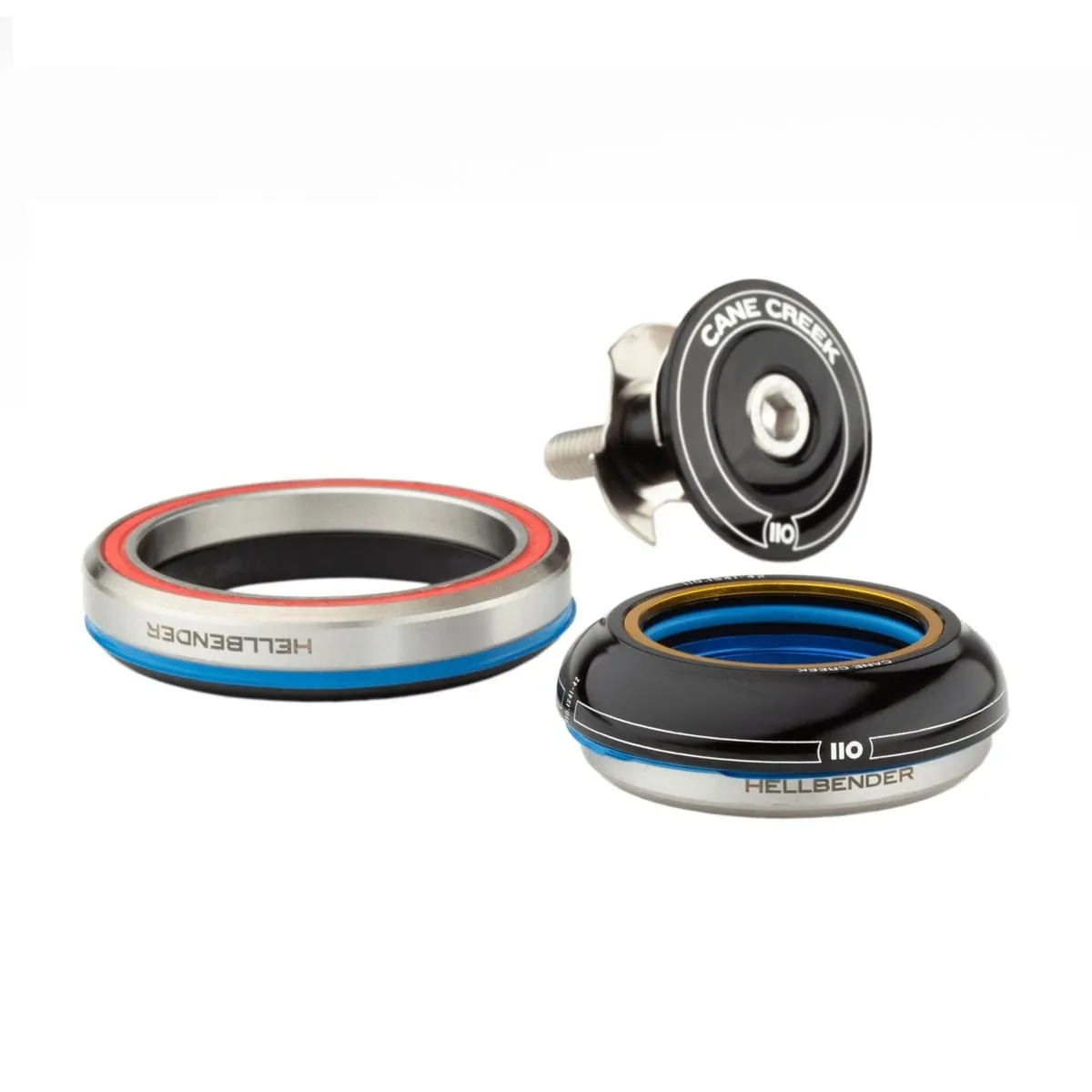 Cane Creek 110 Tapered Headset 1 1/8 - 1.5 inches | IS41/28.6 - IS52/40 Cap 9mm black