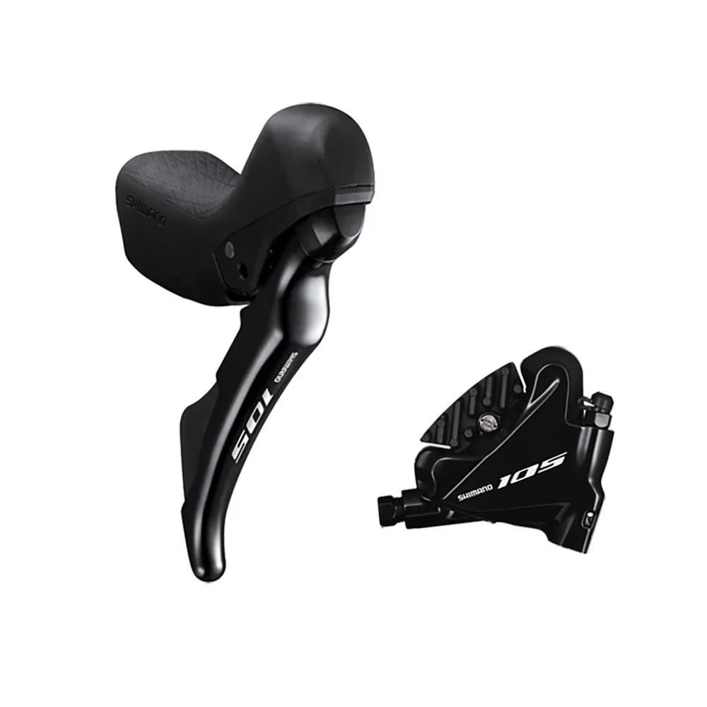 Shimano 105 Disc Brake ST-R7020 STI Shift-Brake Lever 11-speed right + BRR7070 Flatmount Rear Brake Caliper black