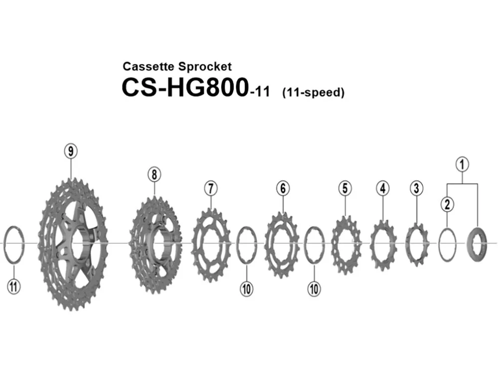 Spare parts: Shimano Ultegra CS-HG800 cassette, 11-speed, 11-34 teeth