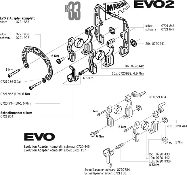 Magura quick-release screw for Evo1 adapter