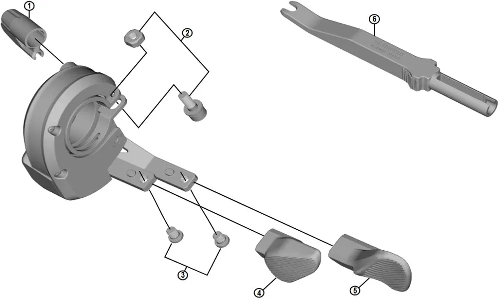 Shimano Deore XT Di2 SW-M8050 Shift Lever Spare Part | Cable Clamp Screw + Plate No. 2
