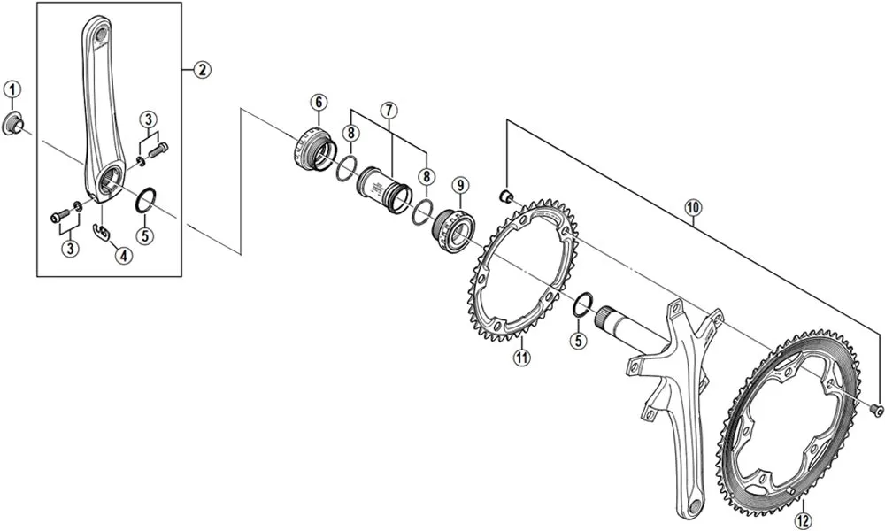 Spare parts Shimano 105 FC-5600 crankset