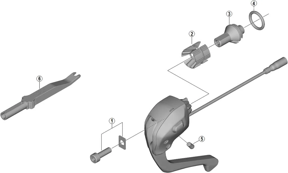Spare parts: Shimano DURA-ACE Di2 ST-R9160 shift-brake lever