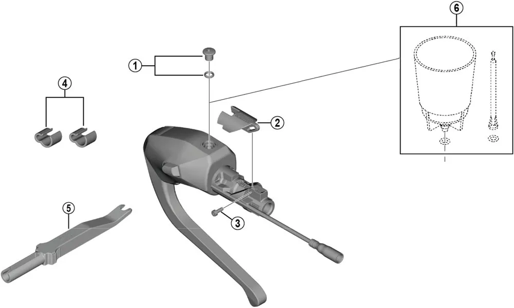 Shimano DURA-ACE Di2 ST-R9180 Shift/Brake Lever Spare Part | Slider L No. 2