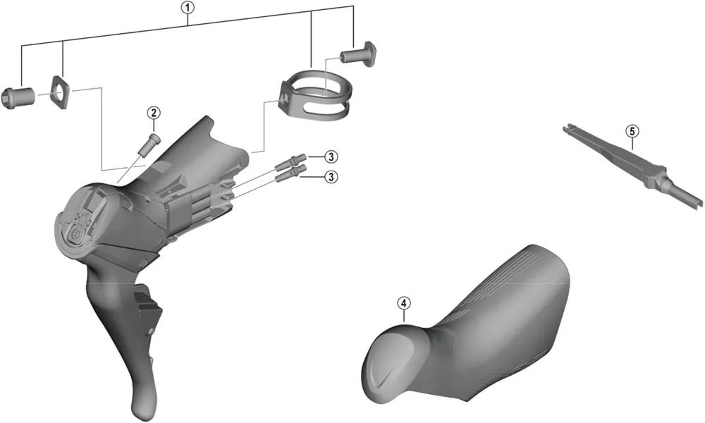 Spare parts: Shimano DURA-ACE Di2 ST-R9250 shift-brake lever