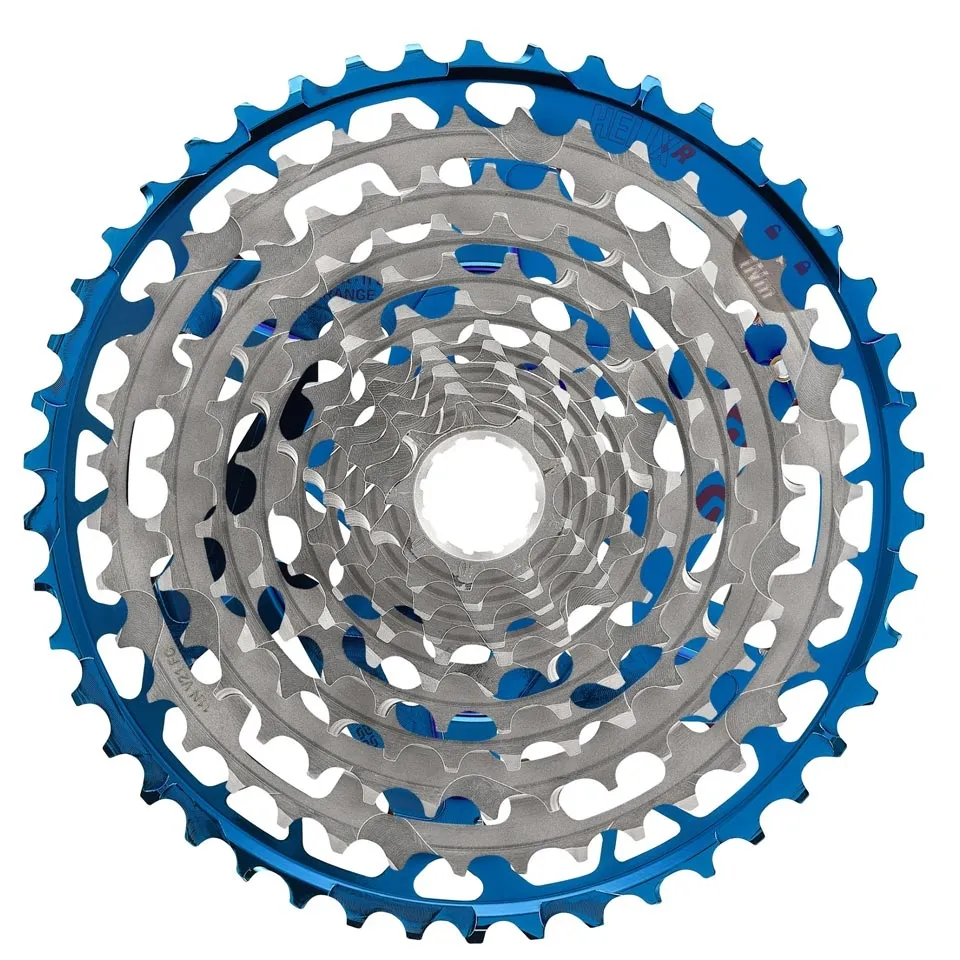 e*thirteen Helix Race XD cassette, 11-speed, 9-46 teeth, nickel-blue