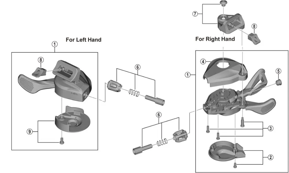 Shimano SLX SL-M7100-I Shift Lever Spare Part | Right-hand shift lever unit No. 1