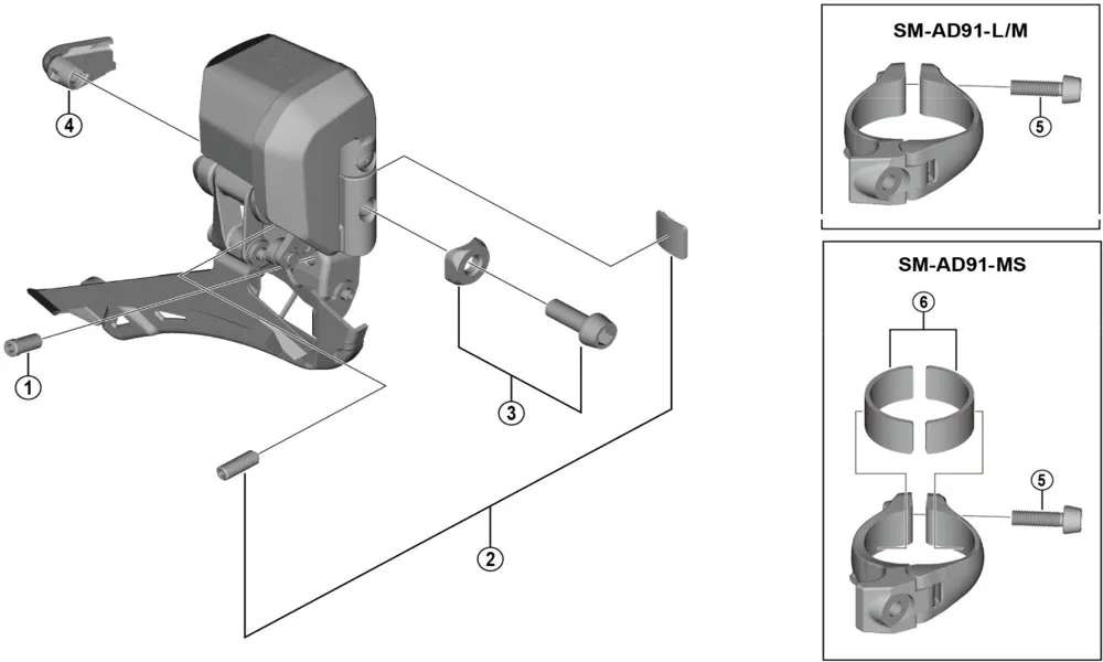 Spare parts Shimano GRX Di2 FD-RX815 front derailleur