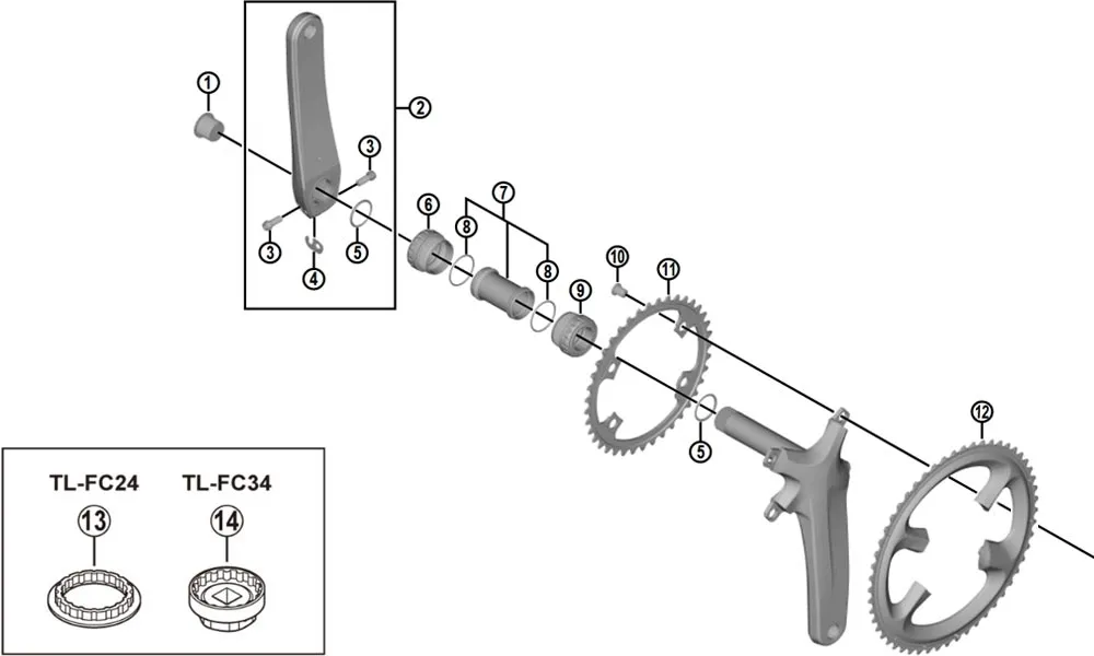 Spare parts: Shimano DURA-ACE FC-R9100 crankset