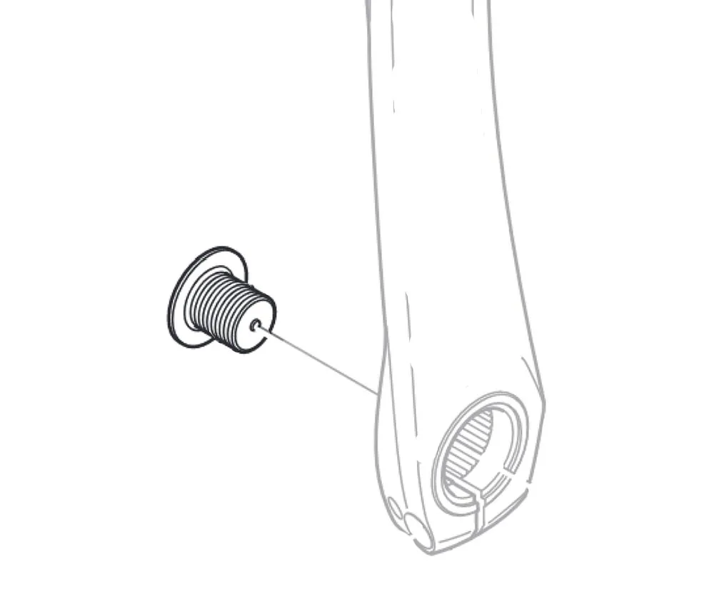 Shimano left crank arm spare part | Crank mounting bolt B-type 16 mm