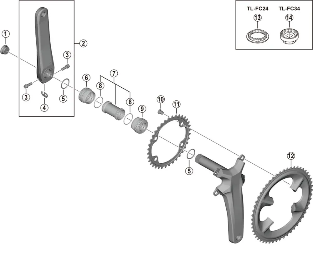 Spare parts: Shimano DURA-ACE FC-R9200 crankset
