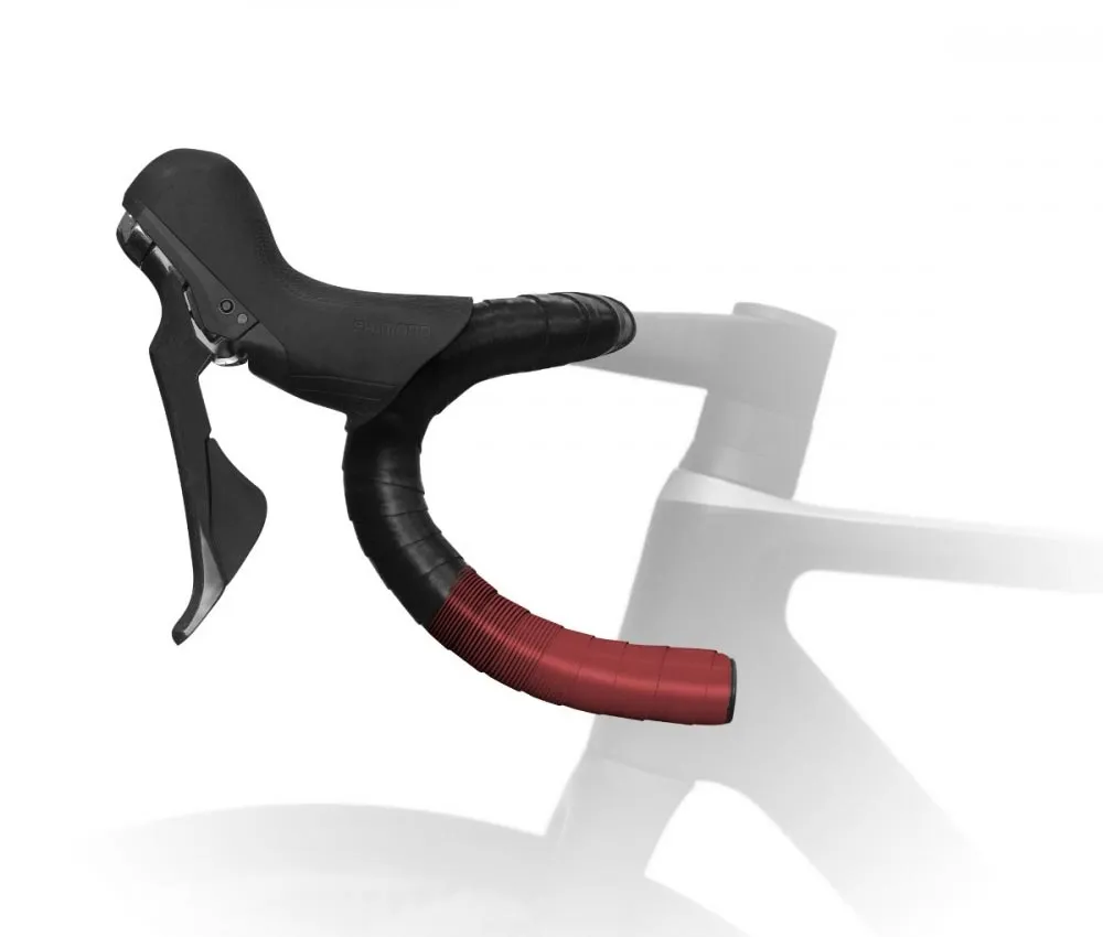 Fizik Vento Microtex Tacky Bi-Colour 2mm Handlebar Tape, Black and Red