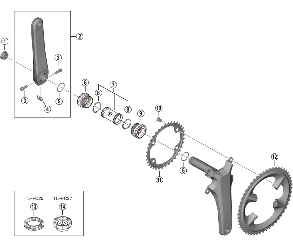 Spare parts: Shimano Ultegra FC-R8100 crankset