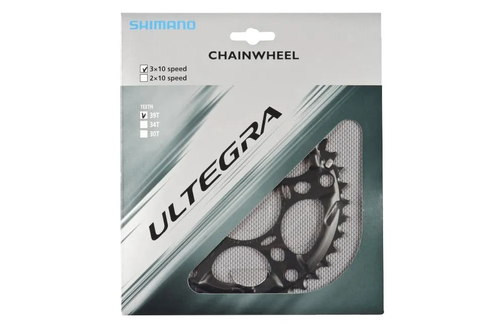 Shimano Ultegra FC-6703 chainring 130 mm bolt circle silver 39 teeth 10x3-speed