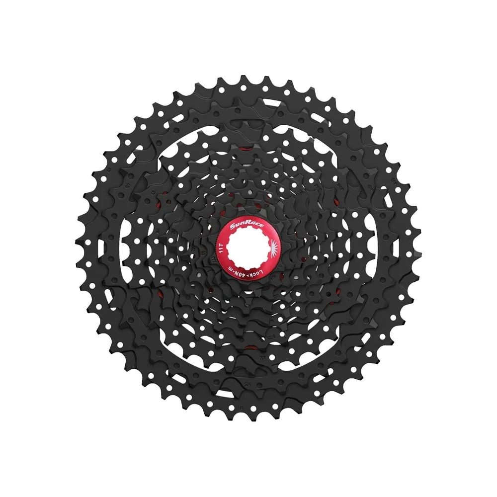SunRace CSMX3 MTB HG 10-speed cassette, 11-46 teeth, black