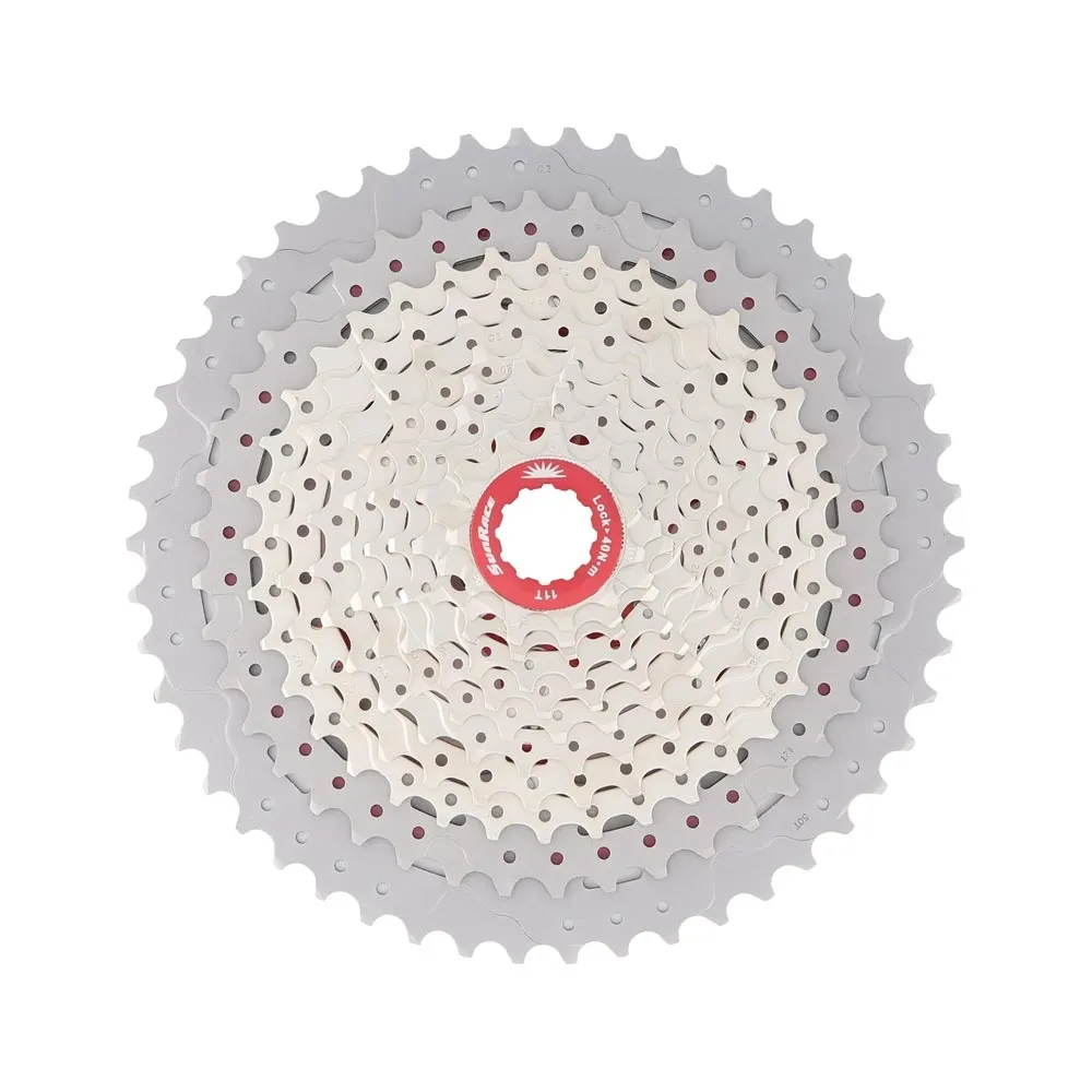 SunRace CSMX80 MTB HG 11-speed cassette, 11-51 teeth, metallic