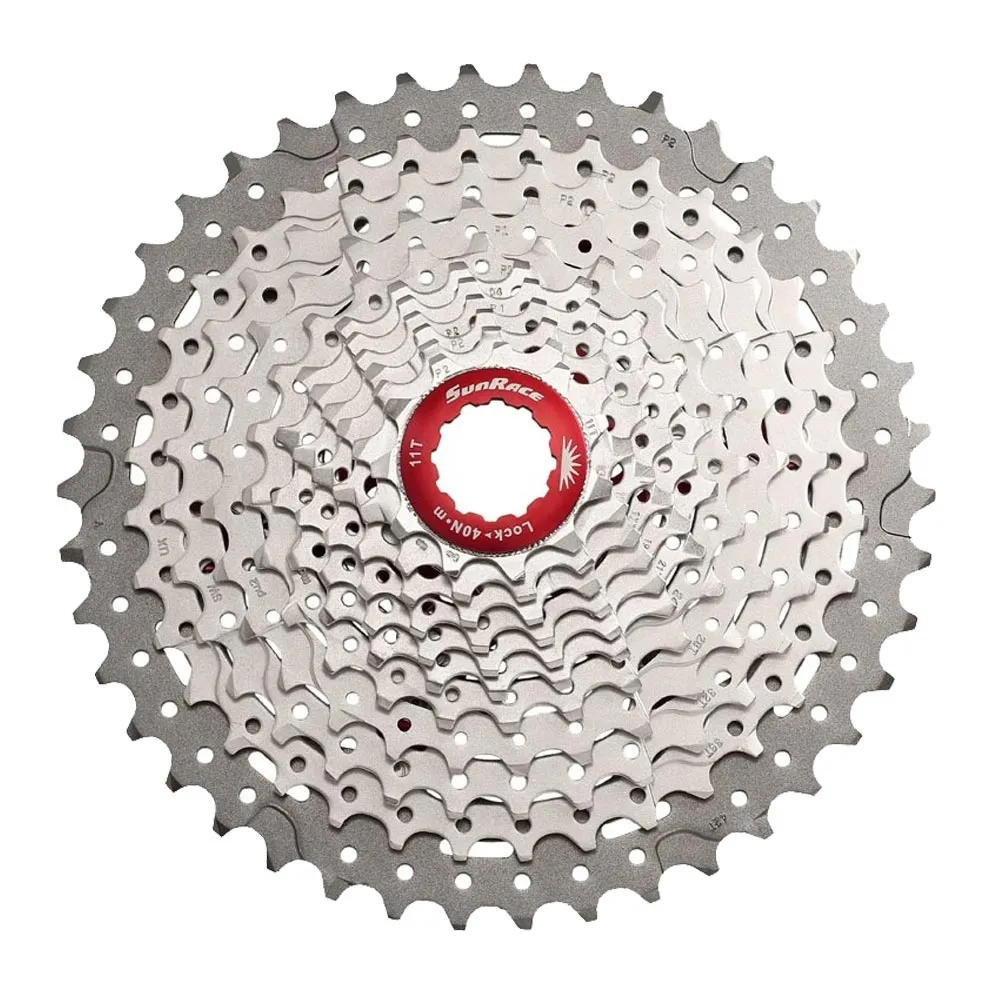 SunRace CSMX8 MTB cassette, 11-speed, 11-46 teeth, metallic