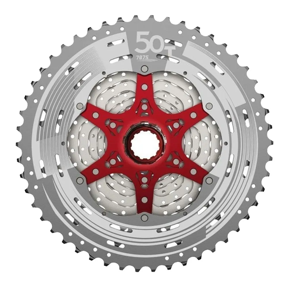 SunRace CSMZ90 MTB cassette, 12-speed, 11-50 teeth, metallic