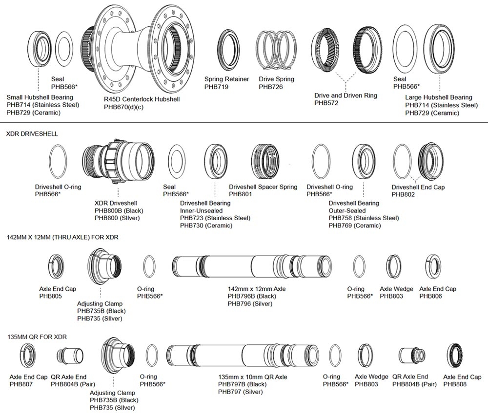 Chris King R45D Ceramic Rear Hub 12x142 Disc Centerlock 32-hole Rotor HG11 3D violet | purple