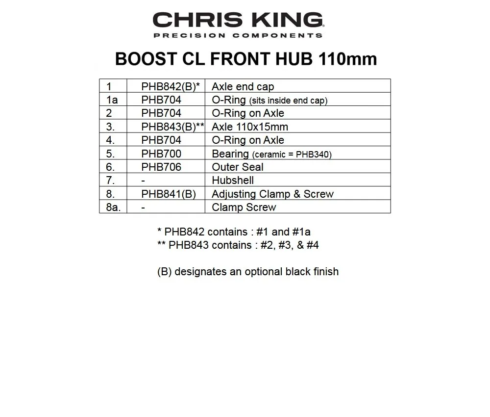 Chris King Front Hub Disc Centerlock Boost 15x110 matte black | matt black 32-hole