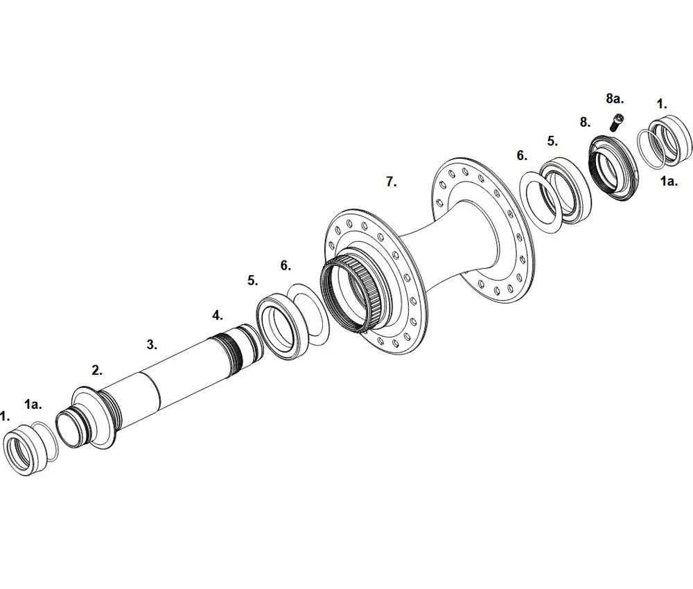 Chris King Boost Centerlock front wheel hub spare part | Axle nut, silver