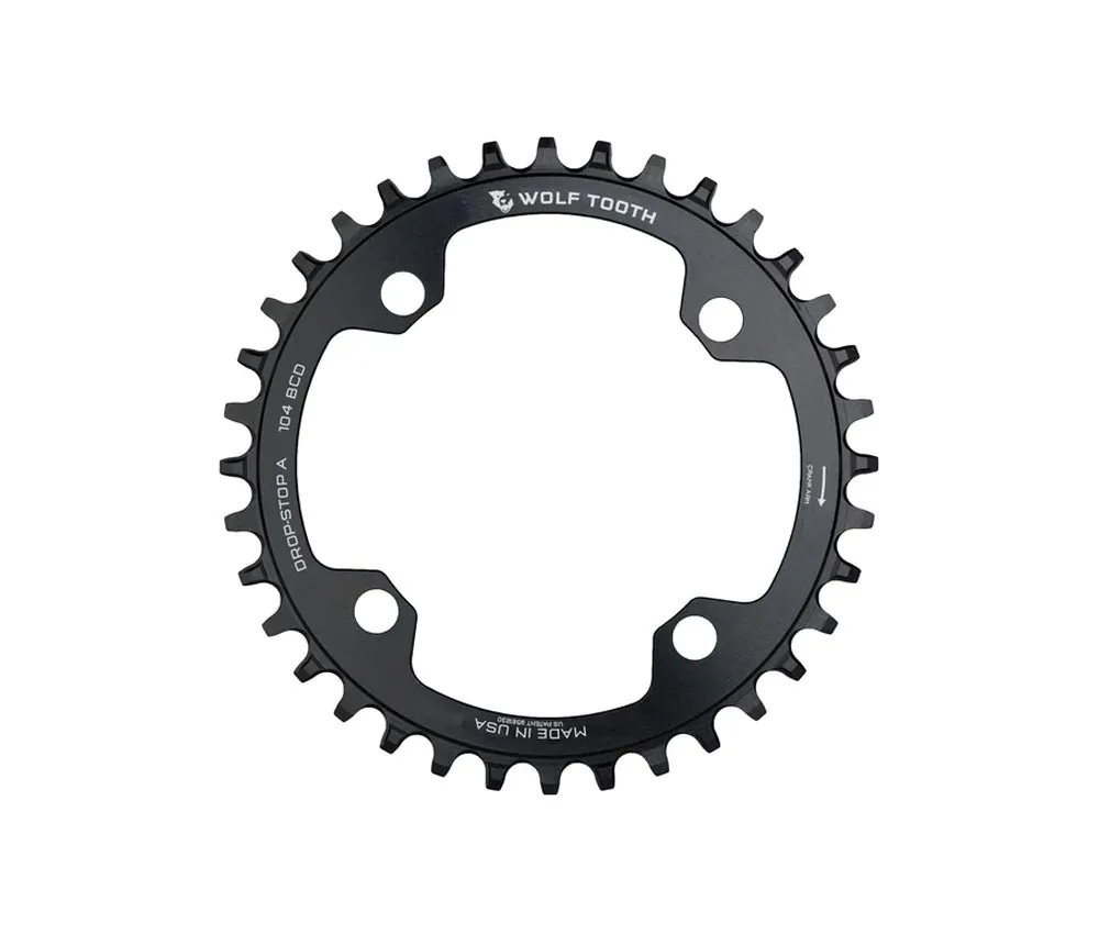Wolf Tooth Drop-Stop ST Chainring HG+ 12-speed – 4-arm, 104mm bolt circle, 32 teeth