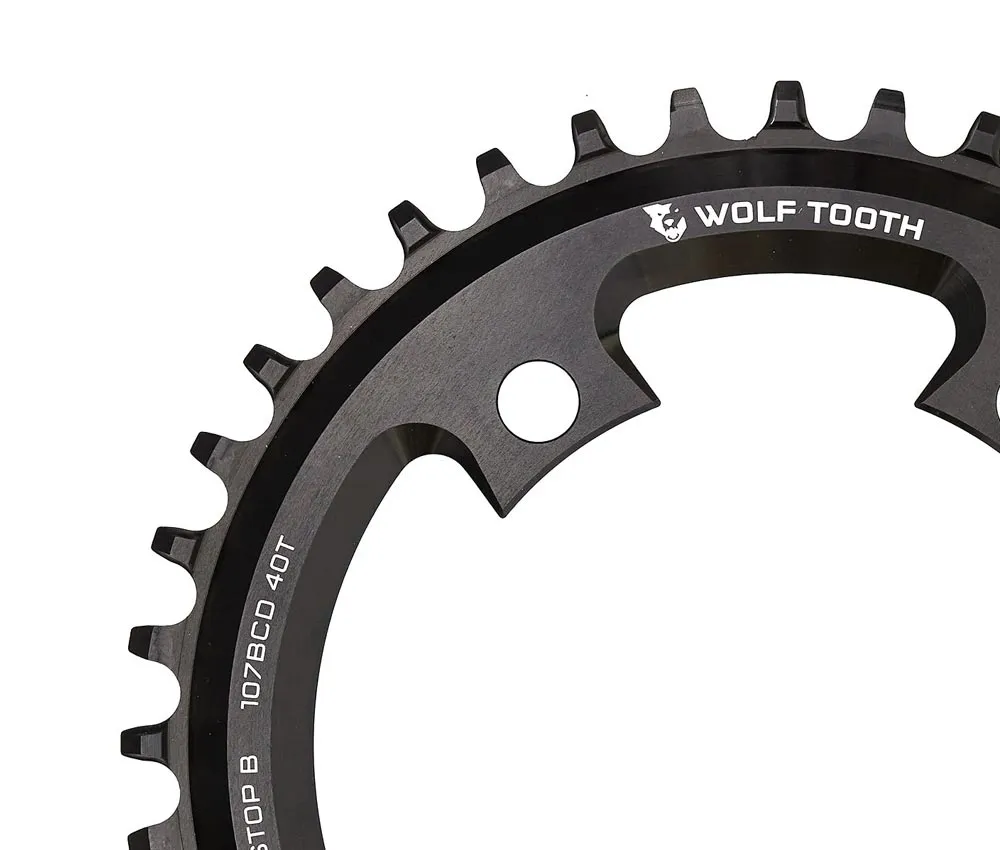 Wolf Tooth Drop Stop B Chainring - Sram asymmetrical 107mm bolt circle 9-12-speed 40 teeth