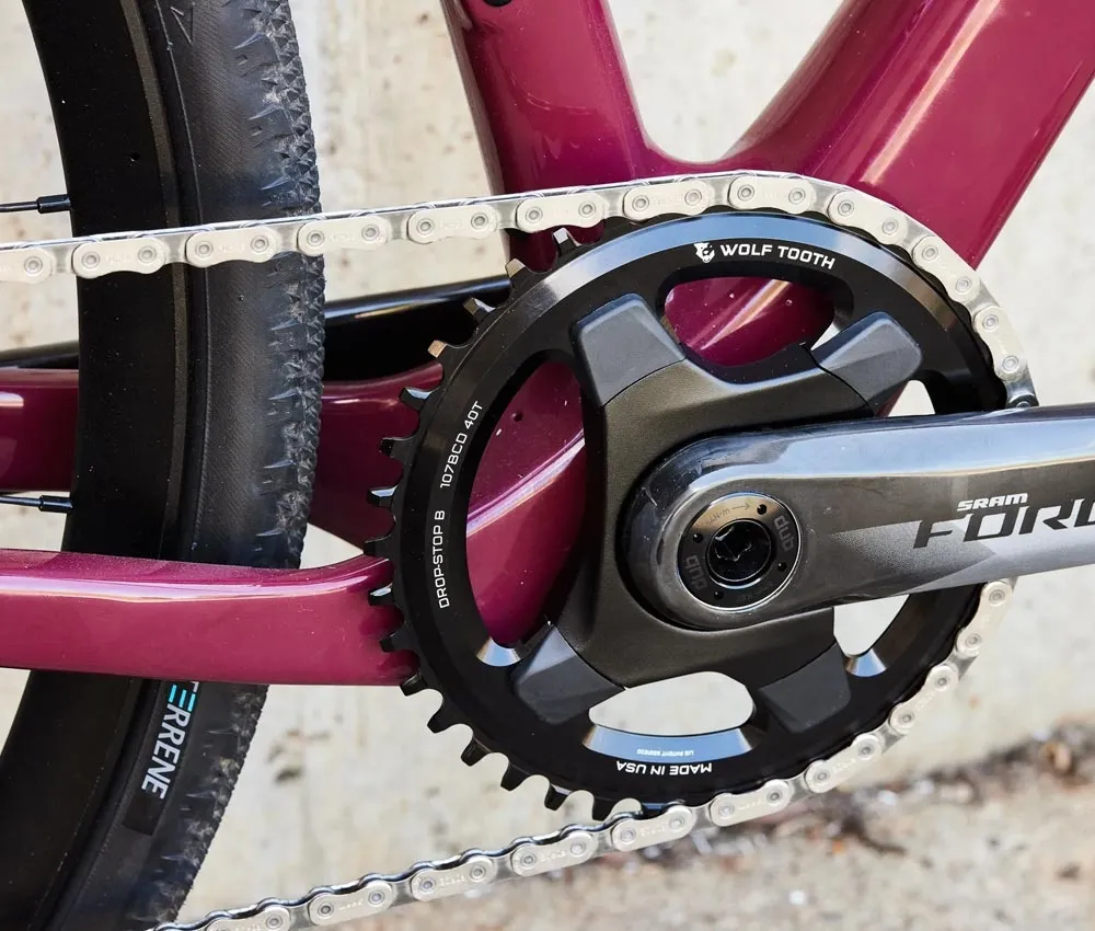 Wolf Tooth Drop Stop B Chainring - Sram asymmetrical 107mm bolt circle 9-12-speed 42 teeth