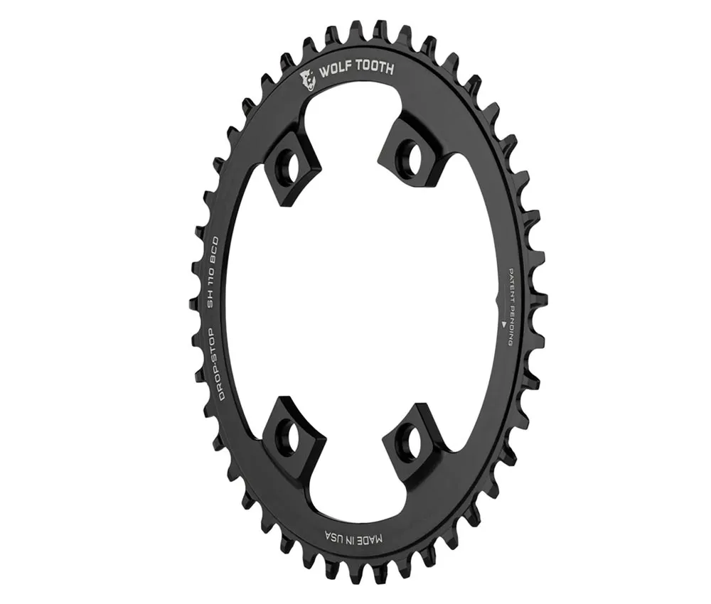 Wolf Tooth Drop Stop B Chainring – Shimano 110mm asymmetrical 9-12-speed chainring 50 teeth